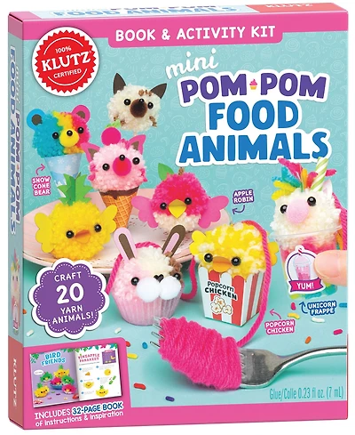Klutz Mini Pom-Pom Food Animals Set