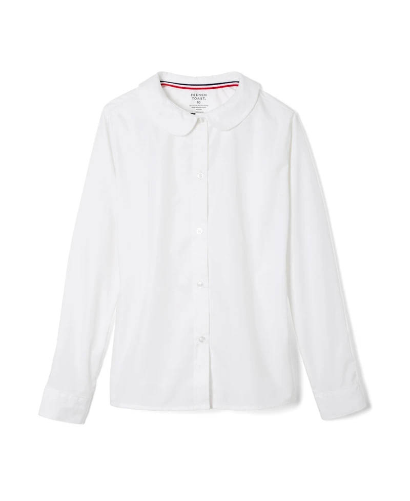 French Toast Toddler Girls Long Sleeve Modern Peter Pan Collar Blouse