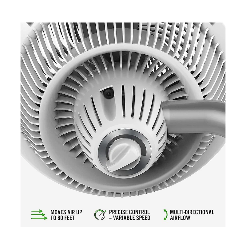 Vornado Air Vornado 10 inch Energy Smart Mid-Size Air Circulator White Pedestal Fan
