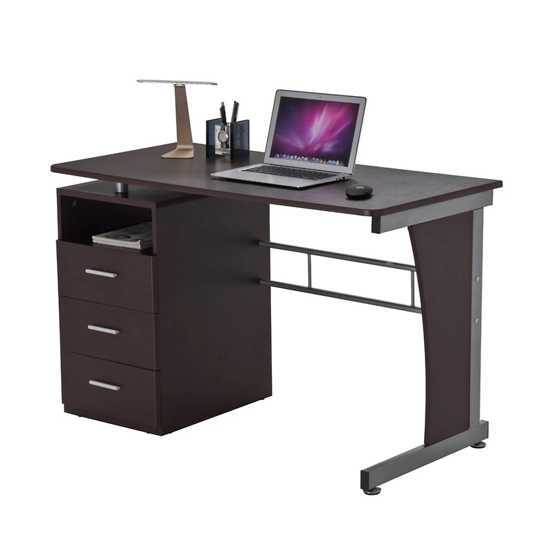 Streamdale Computer Desk With Ample Storage, Chocolate