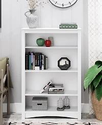 Prepac 31.5" 4-Shelf Composite Wood Home Office Standard Bookcase