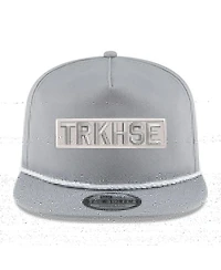 Men's New Era Gray Trackhouse Racing Golfer Snapback Adjustable Hat