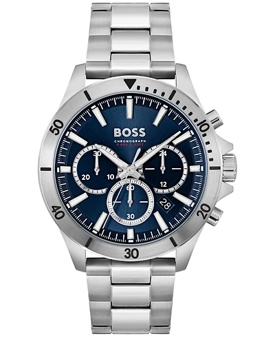 Hugo Boss Men's Chronograph Troper Stainless Steel Bracelet Watch 45mm