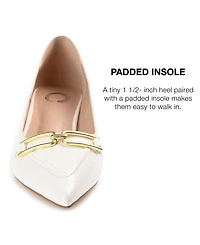 Journee Collection Women's Rumi Pointed Toe Kitten Heel Pumps