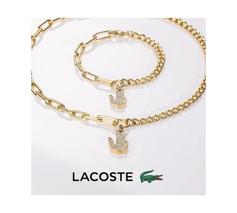 Lacoste Stainless Steel Crocodile Chain Bracelet