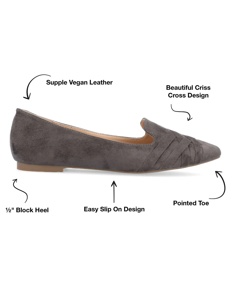 Journee Collection Women's Mindee Pointed Toe Flats