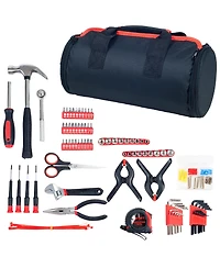 86-Piece Household Hand Tool Set with Roll-Up Bag Tool Kit with Screwdrivers, Pliers, Wrenches, and More Great for the Home or Car by Stalwart
