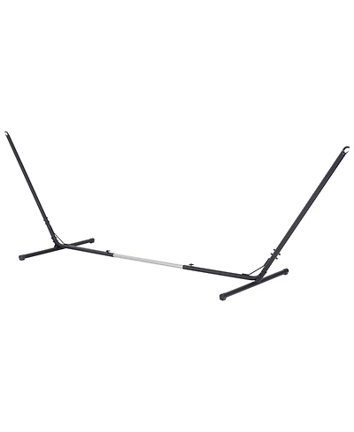 Outsunny Universal Hammock Stand 10-13ft Adjustable Steel Stand Space-Saving and Portable Carrying for Indoor and Outdoor Use, Black