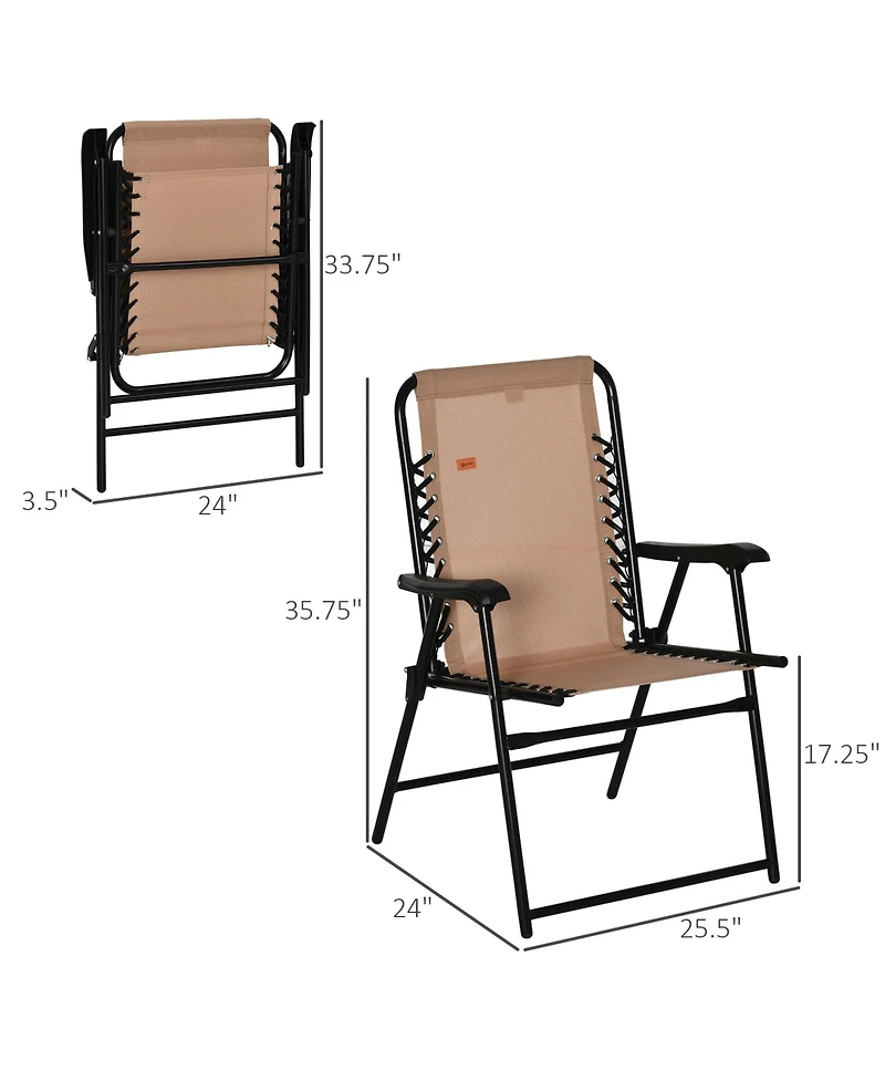 Outsunny Folding Suspension Chair for Patio & Camping,