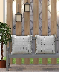 Closeout! Vibhsa Linden Street Layered Handwoven Super Soft Decorative Pillow, 20" x 20"