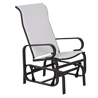Outsunny Gliding Lounger Chair, Outdoor Swinging Chair with Smooth Rocking Arms and Lightweight Construction for Patio Backyard, Beige