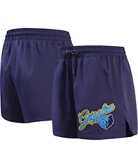 Women's Pro Standard Navy Memphis Grizzlies Script Woven Shorts