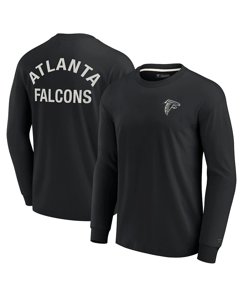 Men's and Women's Fanatics Signature Black Atlanta Falcons Super Soft Long Sleeve T-shirt