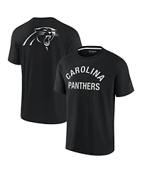 Men's and Women's Fanatics Signature Black Carolina Panthers Super Soft Short Sleeve T-shirt