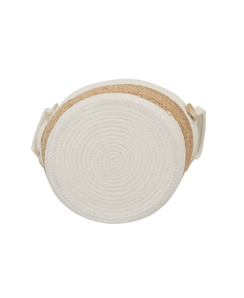 Household Essentials Corn and Hyacinth Wicker Basket, Two-Toned