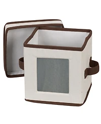 Household Essentials Saucer Storage Box, Windowed Panel.