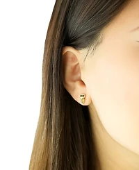 Audrey by Aurate Peridot (3/8 ct. t.w.) & Green Tourmaline (1/3 ct. t.w.) Bezel Stud Earrings in Gold Vermeil (Also available in Morganite & Pink Topa