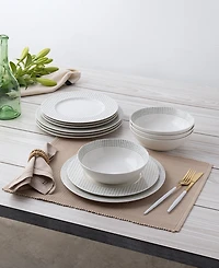 Noritake Hammock Rim 12-Piece Dinnerware Set, Service for 4