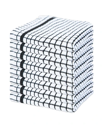 Sloppy Chef Classic Checkered Dishcloths (Pack of 8), 100% Cotton. Color Options, 13x13 in.