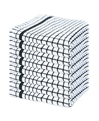 Sloppy Chef Classic Checkered Dishcloths (Pack of 8), 100% Cotton. Color Options, 13x13 in.