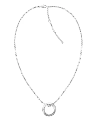 Calvin Klein Women's Silver-Tone Stainless Steel Chain Necklace