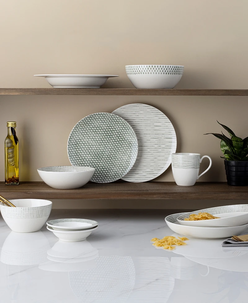 Noritake Hammock "Dots" Dinner Bowls, Set of 4