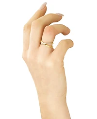 Audrey by Aurate Diamond Crossover Ring (1/10 ct. t.w.) in Gold Vermeil, Created for Macy's