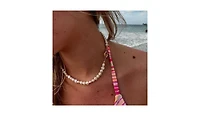 18K Gold Plated Freshwater Pearls -Jackie Essential Pearl Necklace S16" For Women