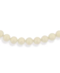 Bling Jewelry Plain Simple Smooth Classic Sand Light Bead Natural Jasper Round 10MM Bead Strand Necklace For Women Silver Plated Toggle Clasp