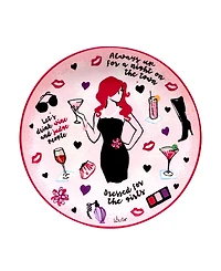 Certified International Lolita Divas on the Loose 4 Piece Dessert Plate