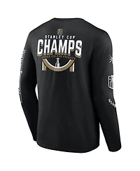 Men's Fanatics Black Vegas Golden Knights 2023 Stanley Cup Champions Banner Long Sleeve T-shirt