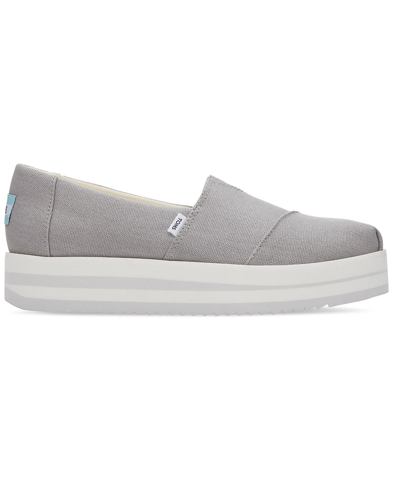 Toms Women's Alpargata Canvas Slip-On Midform Flats