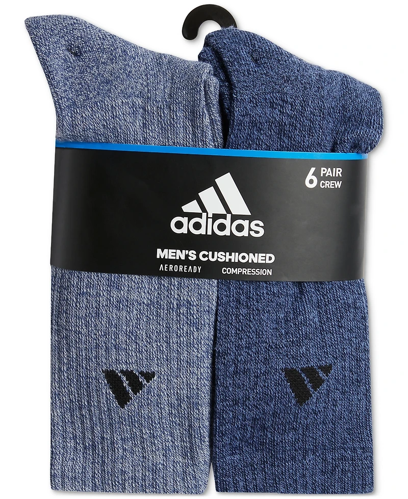 adidas Men's Cushioned Athletic 6-Pack Crew Socks
