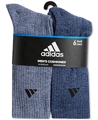 adidas Men's Cushioned Athletic 6-Pack Crew Socks