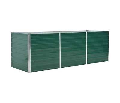 Garden Raised Bed Galvanized Steel 94.5"x31.5"x31.3" Green