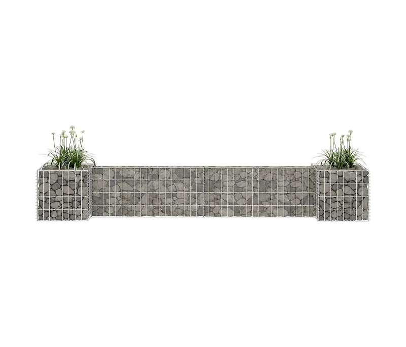 H-Shaped Gabion Planter Steel Wire 102.4"x15.7"x15.7"
