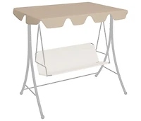 vidaXL Replacement Canopy for Garden Swing Beige 74"/66.1"x57.1"/43.3"