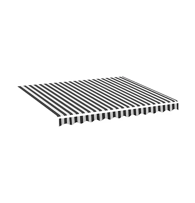 Replacement Fabric for Awning Anthracite and White 9.8'x8.2'