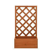 Garden Trellis Planter Orange 19.7"x9.8"x35.4" Solid Firwood