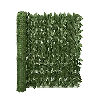 Balcony Screen with Dark Green Leaves 157.5"x39.4"