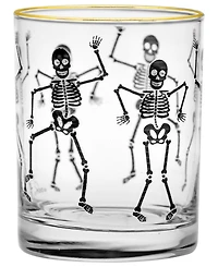Culver 14-Ounce 22 Carat Gold-Tone Rim Dof (Double Old Fashioned) Glass Set of 4