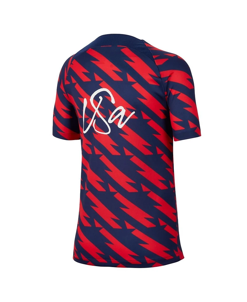 Big Boys Nike Red Usmnt Academy Pro Pre-Match Top