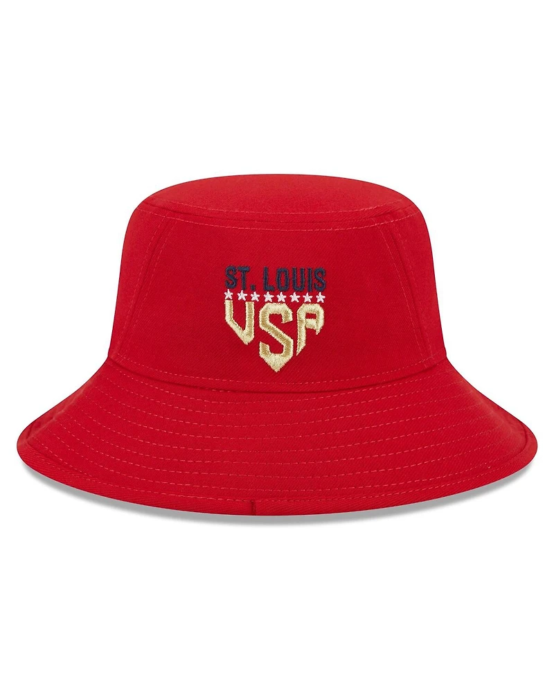 Men's New Era Red St. Louis Cardinals 2023 Fourth of July Bucket Hat