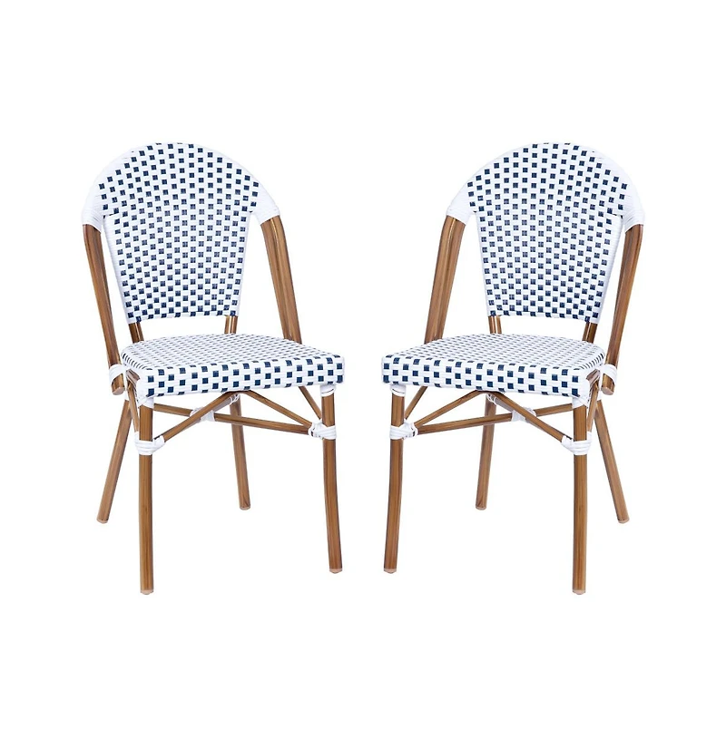 Merrick Lane Celia Indoor/Outdoor Stacking Bistro Chair With Aluminum Frame