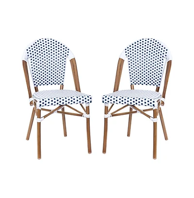 Merrick Lane Celia Indoor/Outdoor Stacking Bistro Chair With Aluminum Frame