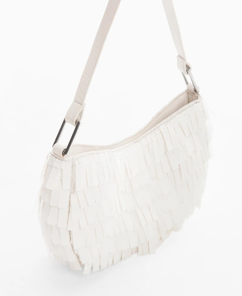 Mango Women's Fringed Shoulder Bag