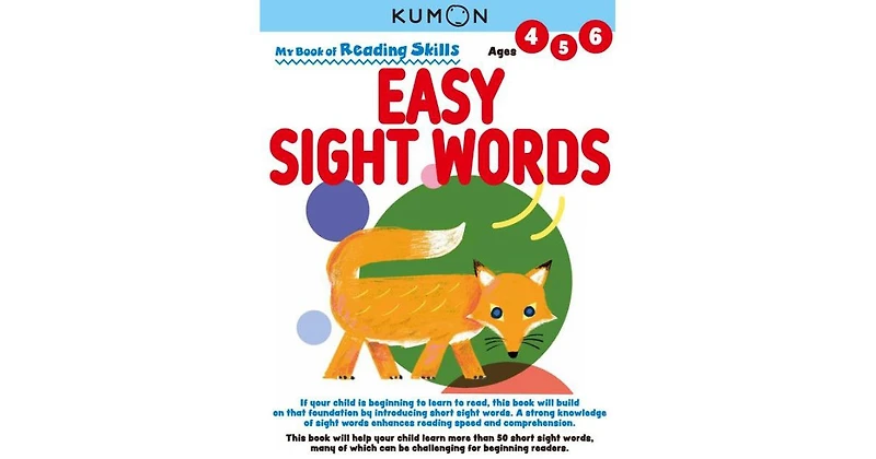 My Bk of Reading Skills- Easy Sight Words by Kumon Publishing