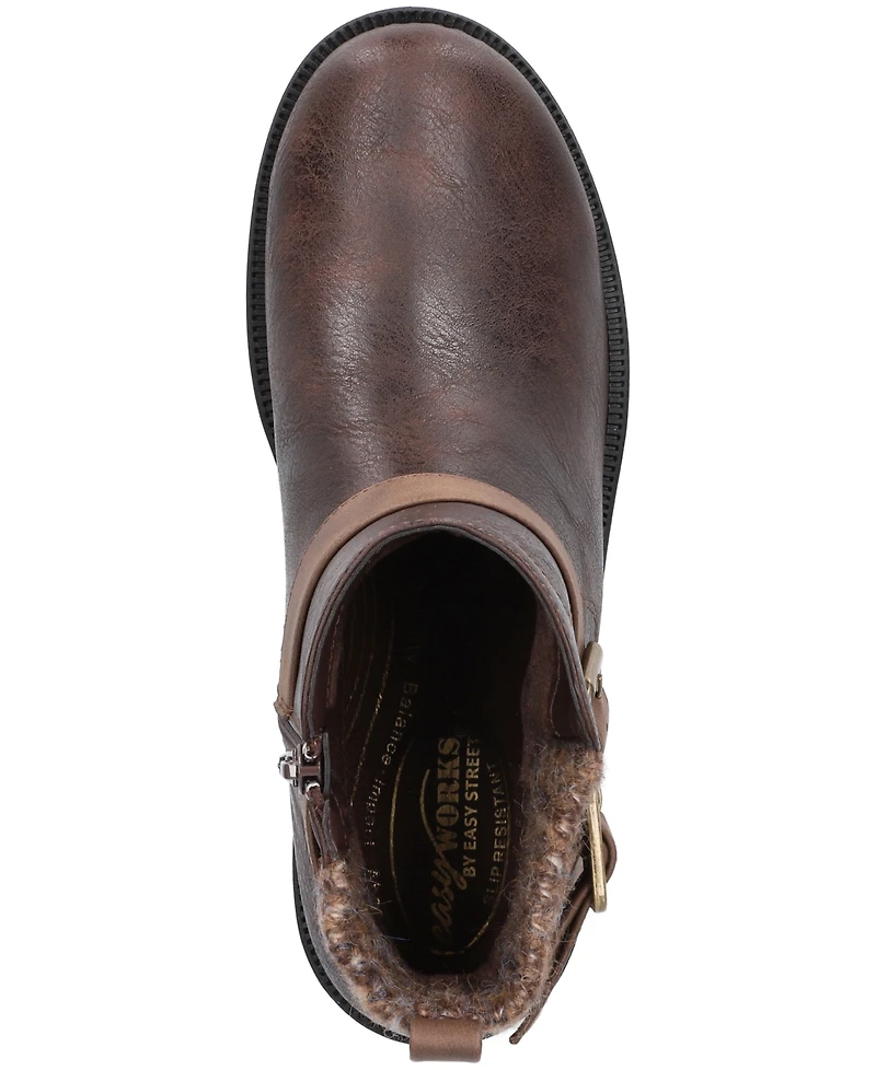 Easy Street Women's Kourt Slip Resistant Ankle Boots