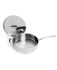 BergHOFF Professional Tri-Ply 18/10 Stainless Steel 11" Saute Pan with Ss Lid, 4.6qt.