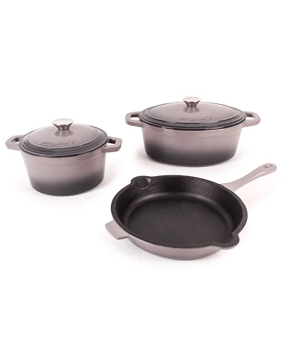 BergHOFF Neo 5pc Cast Iron Dutch Oven Set with 10" Fry Pan
